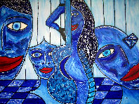 A Mess of Blues  130 x 97cm
